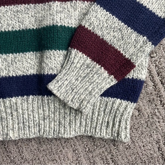 Gerard Works vintage gray striped wool blend sweater size small - Picture 3 of 9